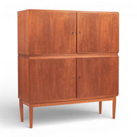 Mid-Century Scandinavian Teak Wood Storage Cabinet in the Style of Afdal