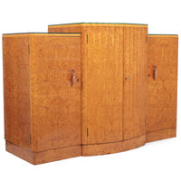 Exceptional Antique Art Deco Maple Wood Bar Cabinet or Sideboard 1930s
