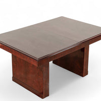 Antique Art Deco Wood Extendable Dining Table, Matching Credenza Available