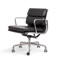 Eames Herman Miller Black Leather Desk Chair Soft Pad 2001