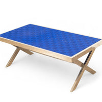 Mid Century Modern Chrome and Blue Strap Bench Milo Baughman Style