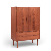 Mid Century Danish Teak Wood Storage or Bar Cabinet