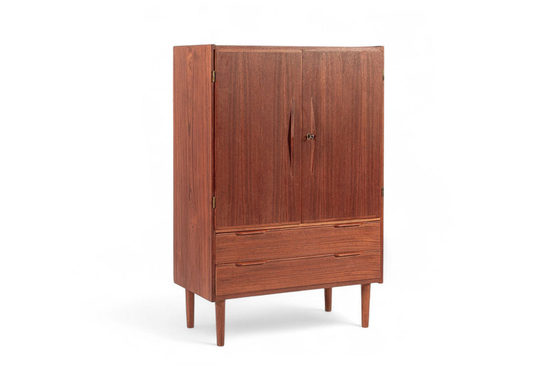 Mid Century Danish Teak Wood Storage or Bar Cabinet