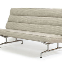 Vintage Mid-Century Modern Eames Model 3473 Tan Sofa for Herman Miller, 1960s