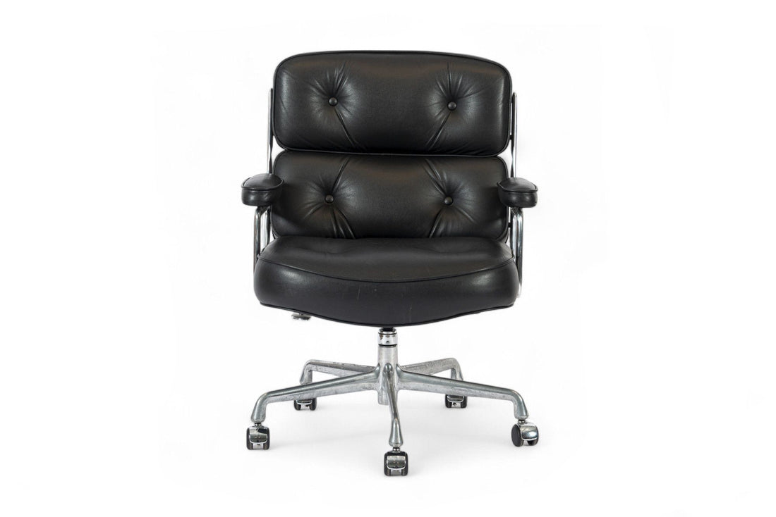 Eames Herman Miller Time Life Black Leather Office Chair