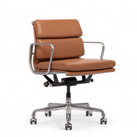 Eames Herman Miller Brown Leather Desk Chair Soft Pad 2000s
