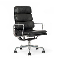 Authentic Eames Herman Miller Tall Black Leather Office Chair 2001