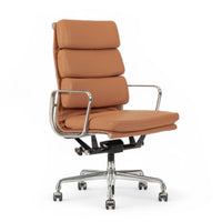 Eames for Herman Miller Aluminum Group Soft Pad Brown Office Chair