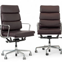Eames for Herman Miller Tall Dark Purple Desk Chairs Set of 2