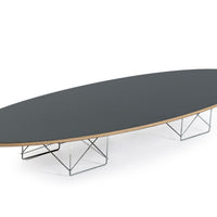 Eames Surfboard ETR Coffee Table for Herman Miller, Black Mid Century Modern Table