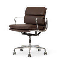 Dark Brown Leather Office Chair by Eames for Herman Miller