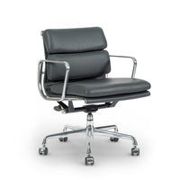 Eames for Herman Miller Gray Leather Office Chair 2000s