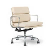 Eames for Herman Miller Tan Cream Office Chair in Schumacher VEGAN Leather