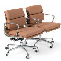 Eames for Herman Miller Aluminum Group Office Chairs in Schumacher VEGAN Leather