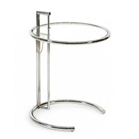 Mid Century Chrome & Glass Side Table by Eileen Gray (attr.)