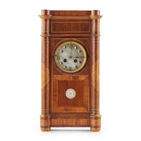 Antique French Wooden Chiming Mantel Clock, circa 1900