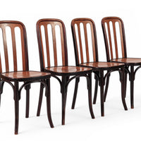 Antique Bentwood Bistro Cafe Chairs by Josef Hoffman for Thonet