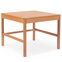 Mid Century Danish Square Oak Wood Coffee Table by Borge Mogensen