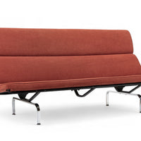 Mid Century Orange Sofa Compact by Eames for Herman Miller