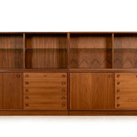 Pair of Swedish Mid-Century Modern Teak Bookcase Display Cabinets, 1960s
