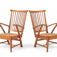 Vintage Mid Century Dutch Wooden Lounge Chairs by Vero Stoel