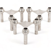 Mid Century Silver Candleholders by BMF Nagel Quist