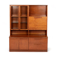 Mid Century Danish Teak Bookcase Wall Unit Cabinet