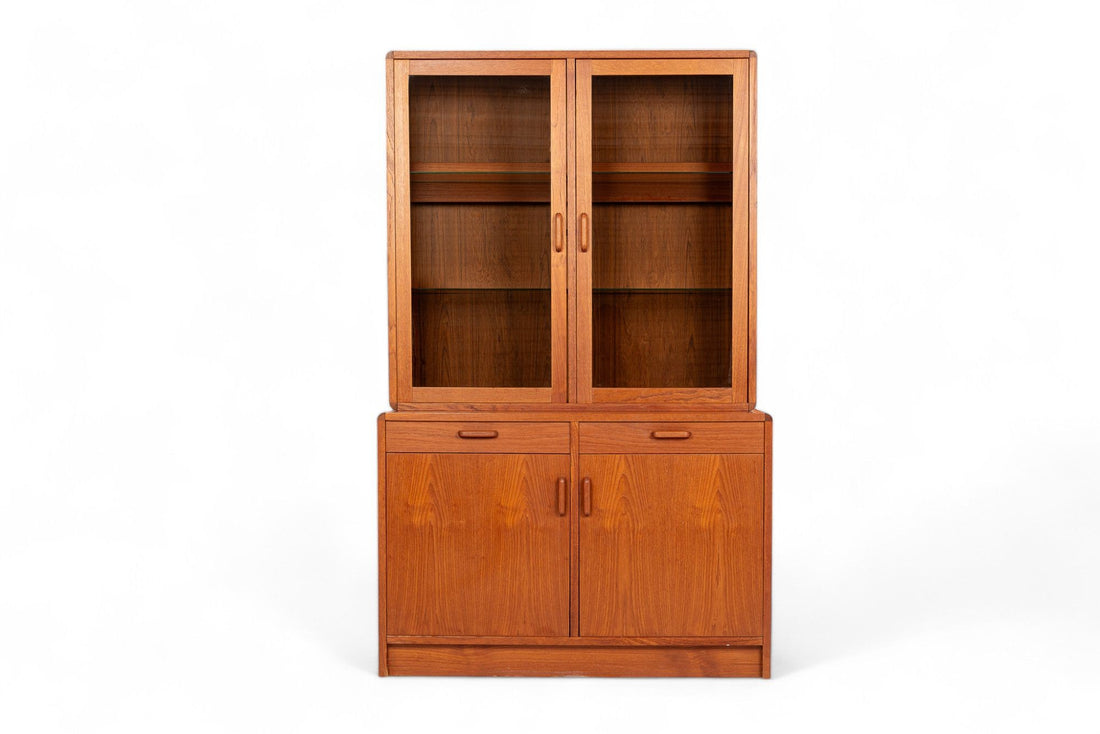 Mid Century Danish Teak Bookcase Wall Unit or China Cabinet