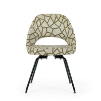 Eero Saarinen Executive Side Chair for Knoll Mid Century Modern Black Metal
