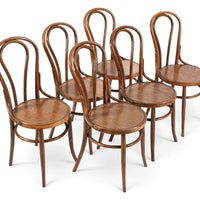 Vintage Thonet Bentwood Bistro Cafe Dining Chairs Set of 6