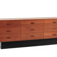 Vintage Mid Century Lowboy Teak Wood Dresser 1960s