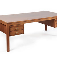Danish Mahogany Executive Desk by Søborg Møbler, Mid Century Modern Desk, 2 Matching Avail
