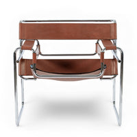 Mid Century Brown Wassily Lounge Chair by Marcel Breuer