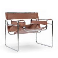 Mid Century Wassily Brown Lounge Chair by Marcel Breuer for Gavina
