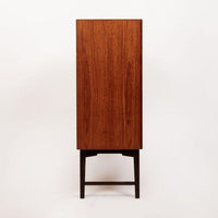 Mid Century Swedish Teak Wood High Cabinet Credenza or Sideboard
