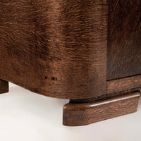 Antique French Art Deco Wood Parquetry Sideboard Cabinet by Adolphe Chanaux (attr)