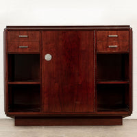 Antique Art Deco Wood Extendable Dining Table, Matching Credenza Available