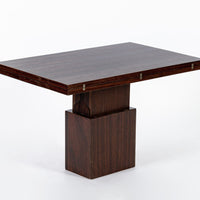 Antique French Art Deco Folding Wood Coffee Table by Francisque Chaleyssin (Attr) 1930s