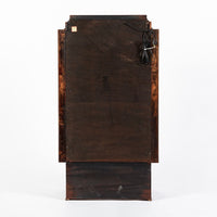 Antique French Art Deco Rosewood and Glass Vitrine Display Cabinet 1930s