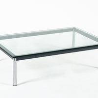 Bauhaus LC10-P Low Glass Coffee Table by Le Corbusier for Cassina
