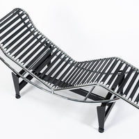 Vintage Cassina LC4 Cowhide Leather Chaise Lounge Chair by Le Corbusier 1960s