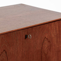 Mid-Century Danish Modern Teak Secretary Desk or Bar Cabinet Made in Denmark 1960s