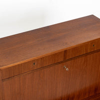 Mid-Century Danish Modern Teak Secretary Desk Cabinet 1960s