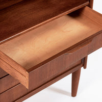 Mid Century Danish Teak Wood Corner Bar Cabinet 1960s