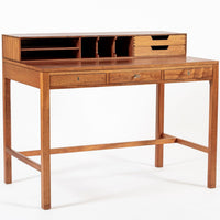 Exceptional Mid Century Danish Teak Writing Desk with Hutch