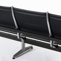 Mid Century Eames for Herman Miller Black Tandem Sling Seating 1990s
