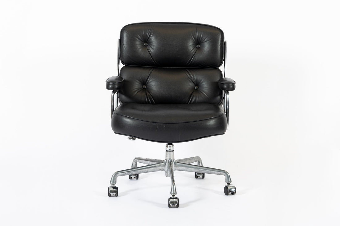 Eames Herman Miller Time Life Black Leather Office Chair
