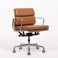 Eames Herman Miller Brown Leather Desk Chair Soft Pad 2000s