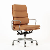 Eames for Herman Miller Aluminum Group Soft Pad Brown Office Chair