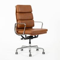 Herman Miller Eames Tall Brown Leather Desk Chair Soft Pad
